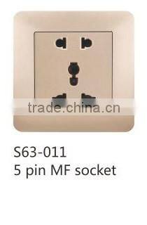 5 pin MF(Muti-Function) Outlet Universal wall switch and socket