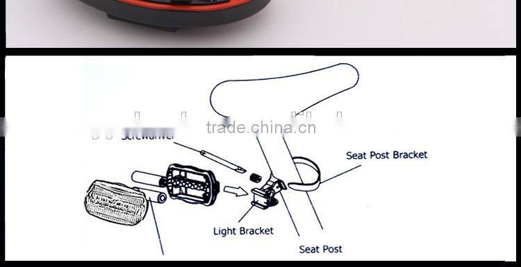 2015 HOT SALE factory cute egg bicycle rear light