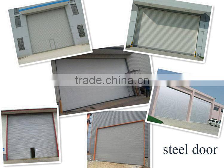 Remote control automatic windproof steel roller shutter door