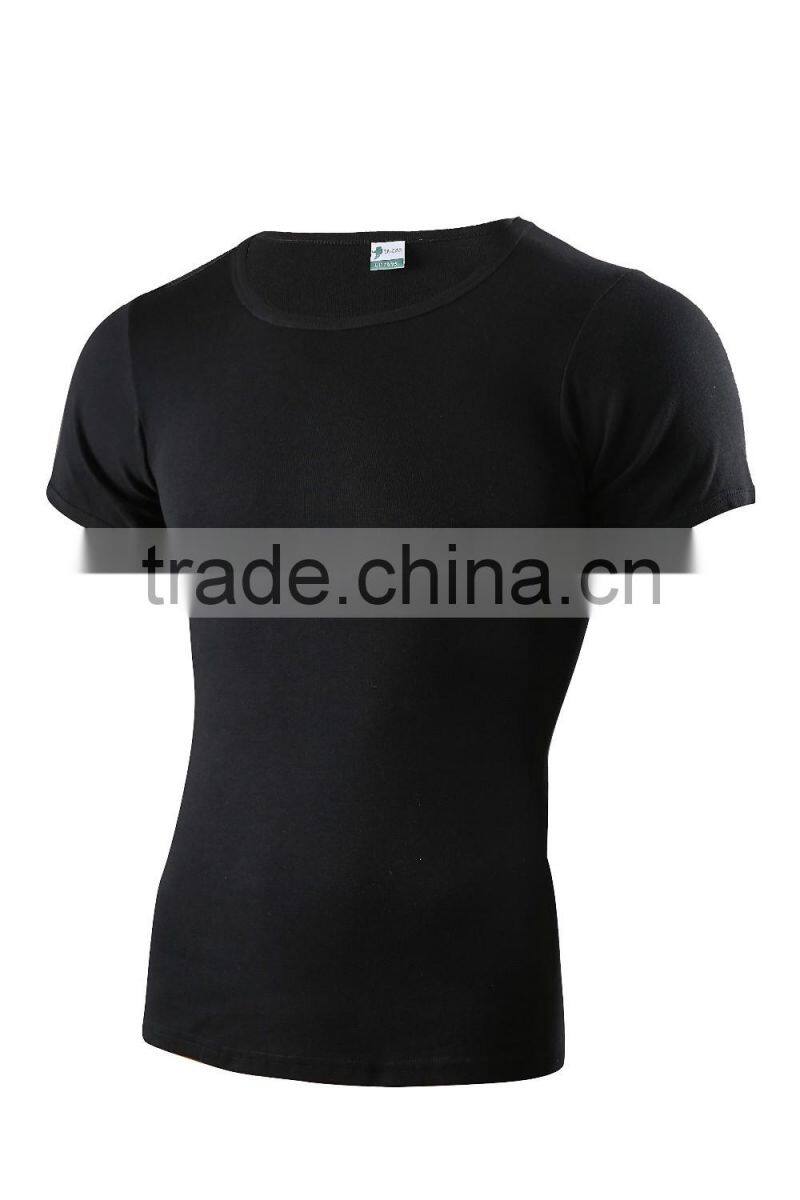O-Neck 100% Cotton Short Sleeve T shirts Men's Black T Shirt