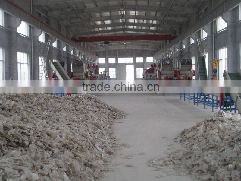PET bottles crushing, washing and drying line