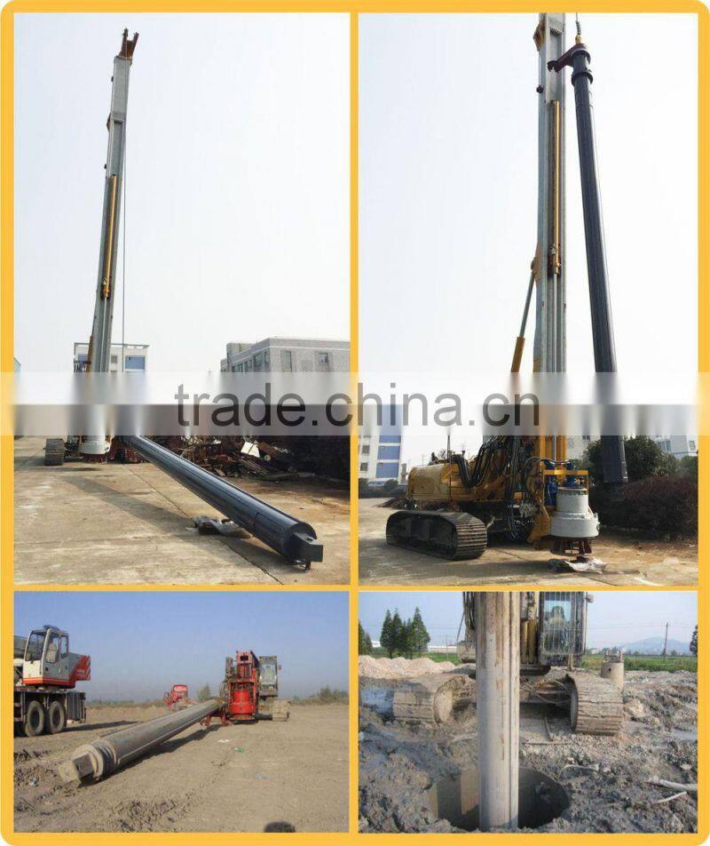 Driven pile construction hydraulic rotary borehole drilling rig friction kelly bar