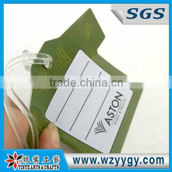 PVC Fluorescent film luggage tag for promotional gifts