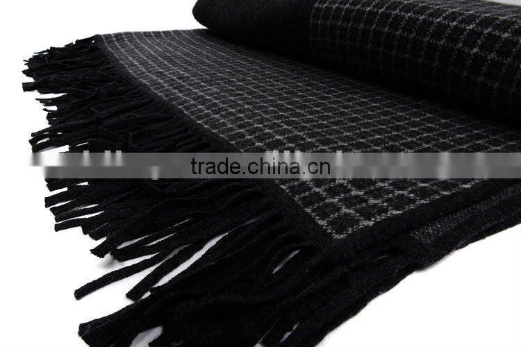 high quaity woven cashmere printed bed throws blankets