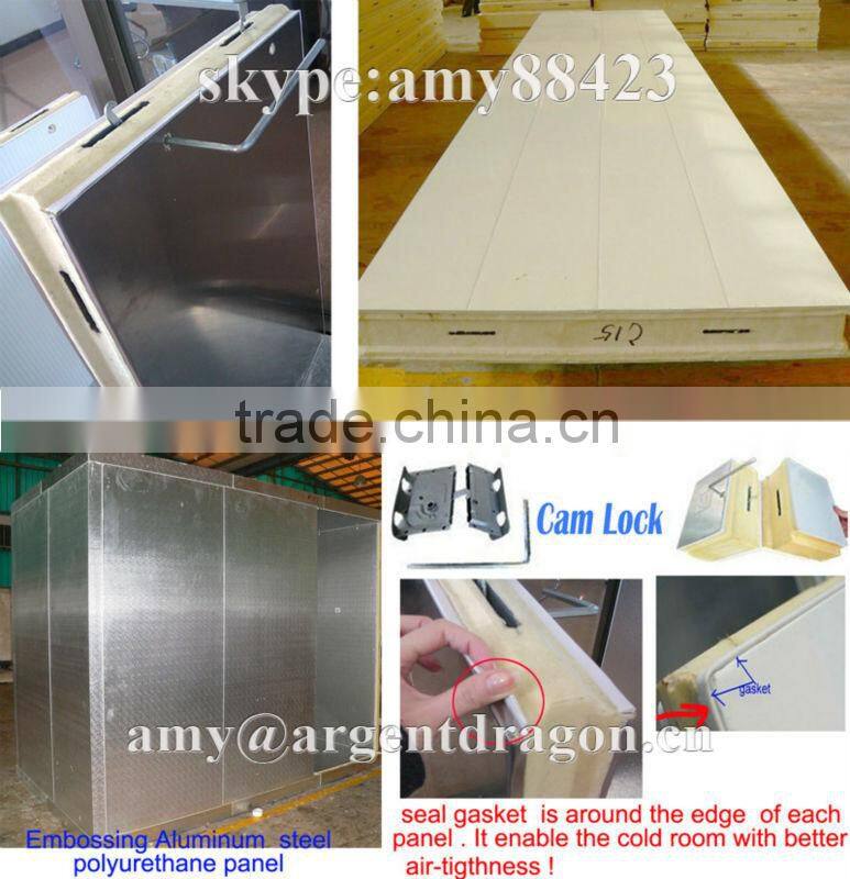 Cold storage room with storage racks inside