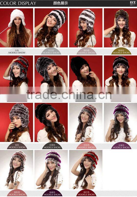 New fashion kids russian fur tweed hat