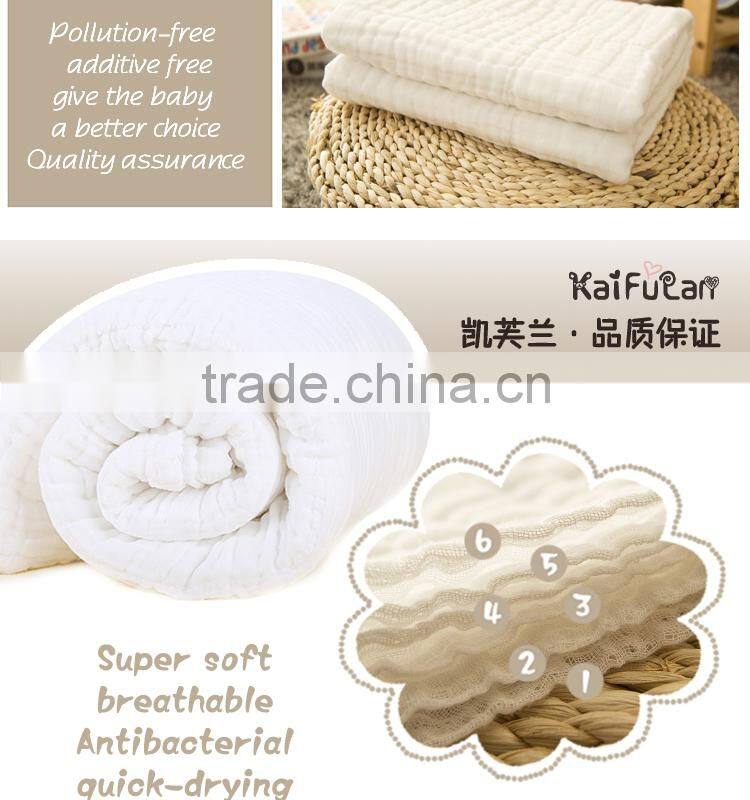 Soft 100% natural Newborn infant thin cotton towel fabric baby gauze cotton baby balnket