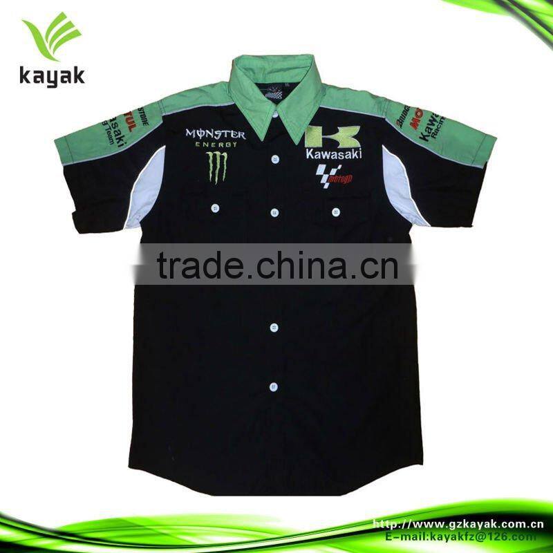 Red long sleeve motorbike racing suits/racing crew shirts