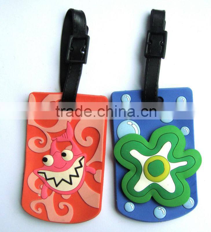 Hot sale printing logo blue lovely luggage tag souvenir