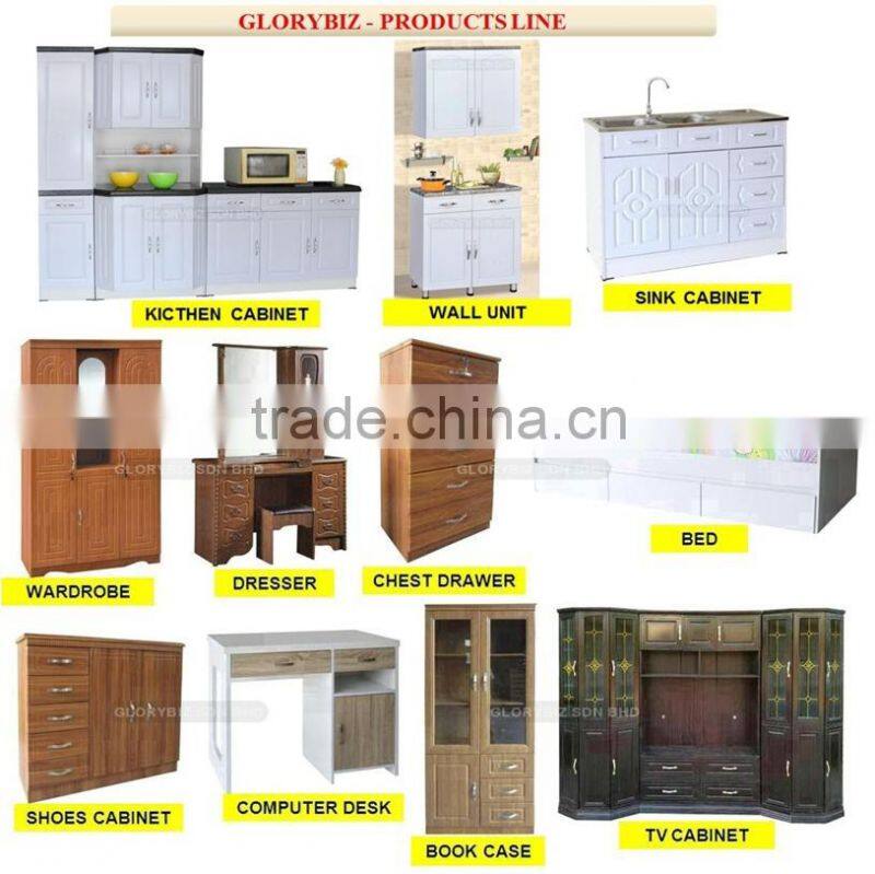 Big Wardrobe Closet, MDF 6 Doors Wardrobe, Malaysia Bedroom Furniture Designs