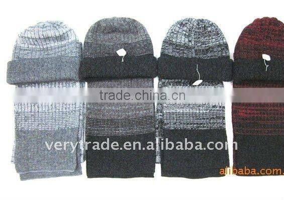 knitting hat and scarf set