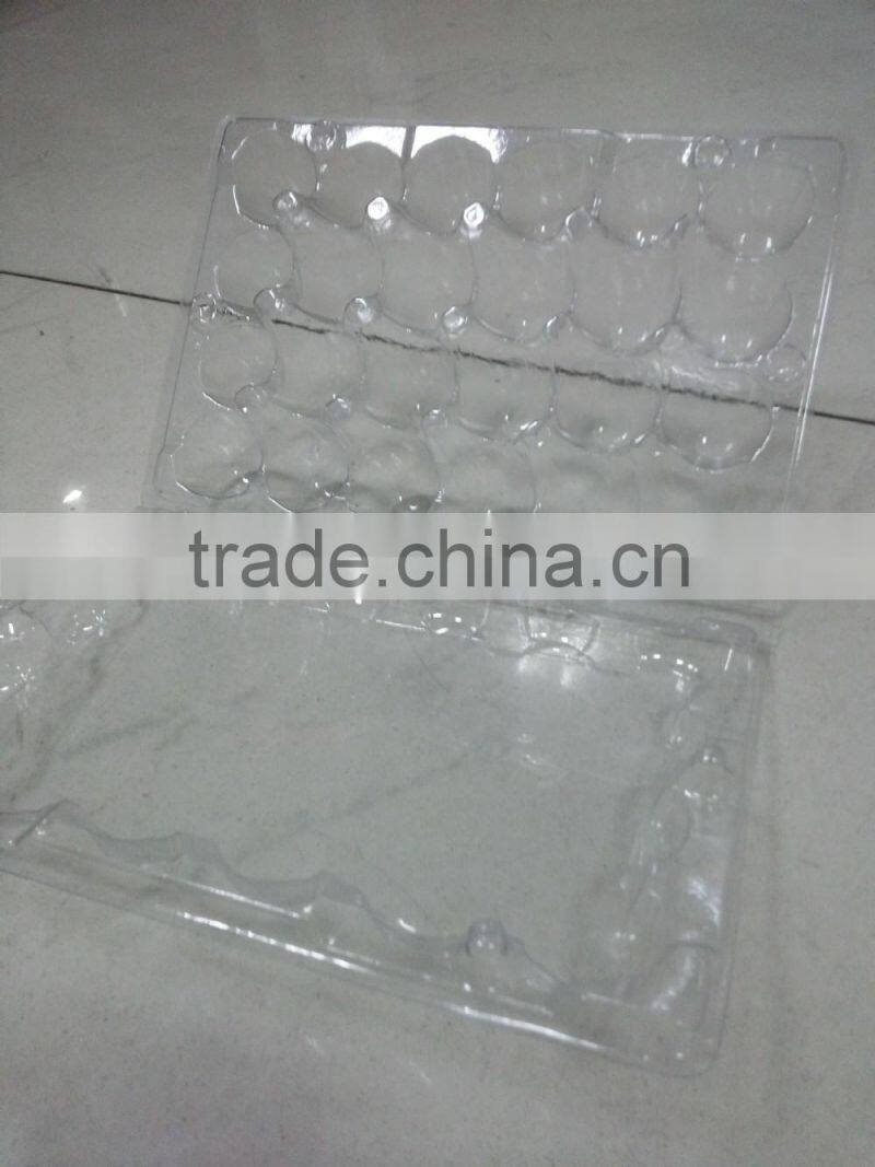 Cheap transparent plastic 24 quail egg trays