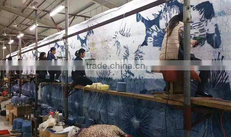 wholesale hand tufted shinny silk or viscose butterfly carpet and rugs