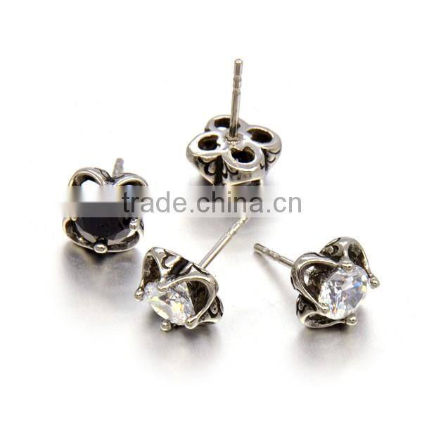 New arrival new style customzed earrings fashion big cz stud earrings