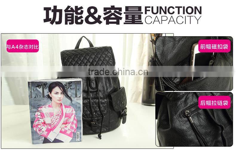 Fashion Woman bags Pu Leather waterproof School Bag for Outdoor Backpack Custom Bag