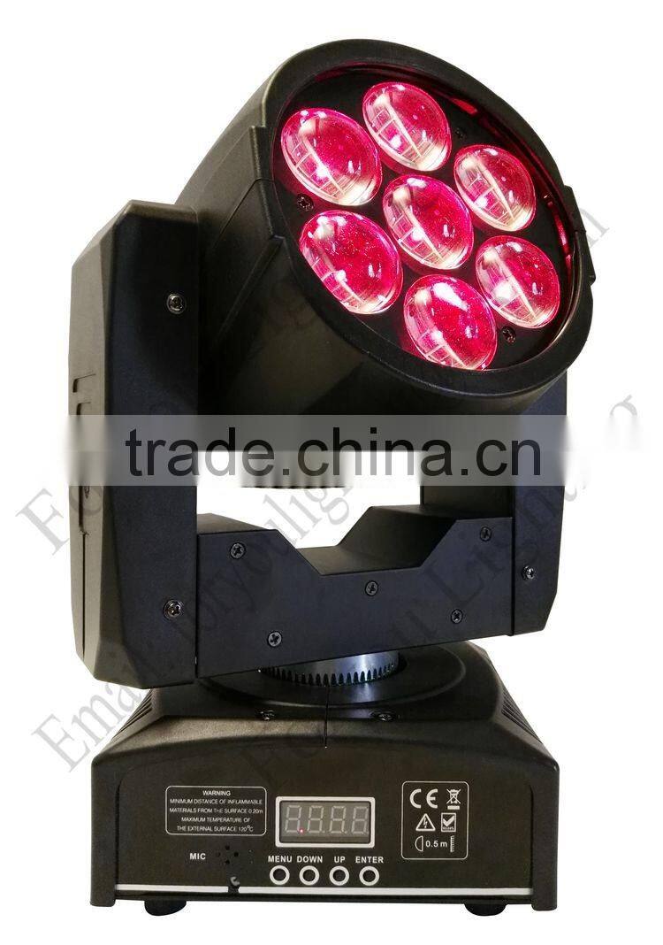 7x15Watt Blizzard Lighting Stiletto Z7 Wash Zoom 7x15W RGBW Colorful LED Moving Head Beam