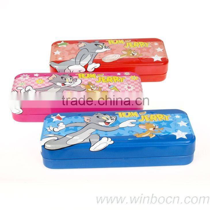 Ladder-type Three-layer cartoon students pencil case