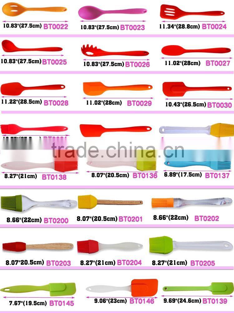 BT0144 New 9" Silicone Spatulas with PP Handle Butter Scraper Cake Scraper Long Handle Ice Scraper