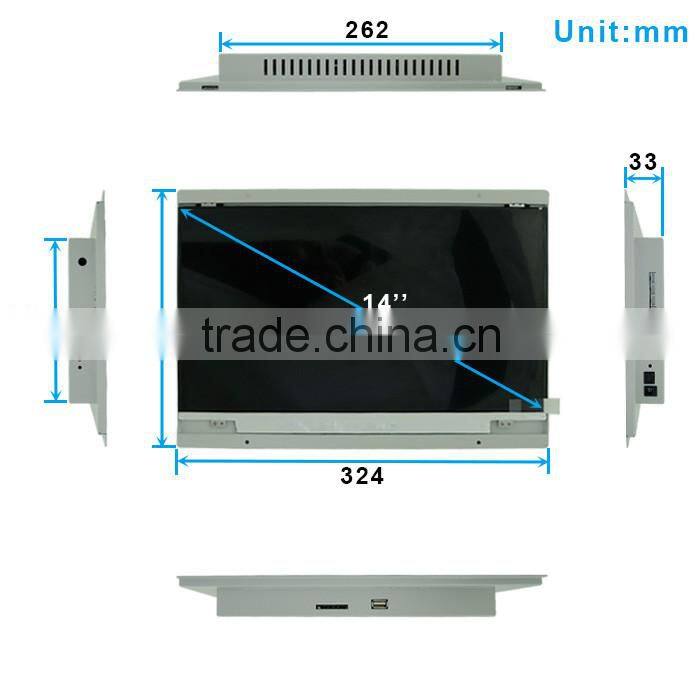 14 inch full hd portable lcd digital signage bus advertising screen