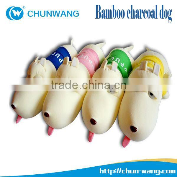Cartoon big head dog stuffed bamboo charcoal plush dog toys