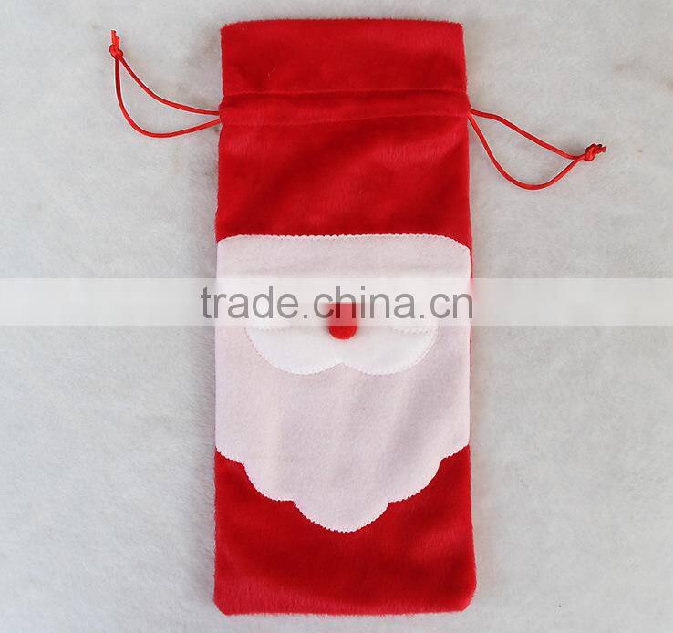 New Christmas Decorations Red Wine Bottle Cover Bags Xmas Santa Claus Christmas Table Dinner Decoration Ornaments Home Ornament