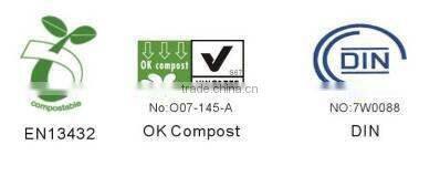 Biodegradable eco friendly cornstarch shopping bag