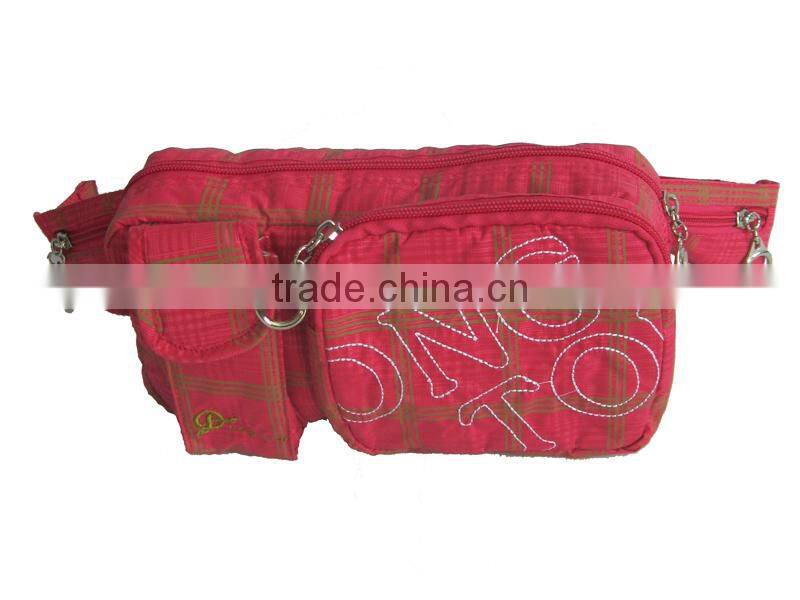 Red High Quality Fashion Black Waist Bags WB008