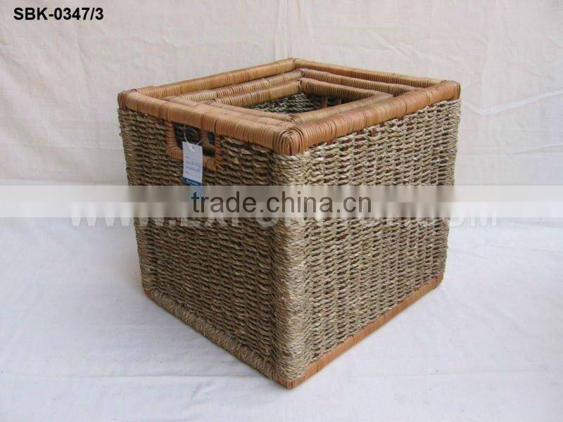 Hot selling sea grass food storage baskets (july@etopvietnam.com)