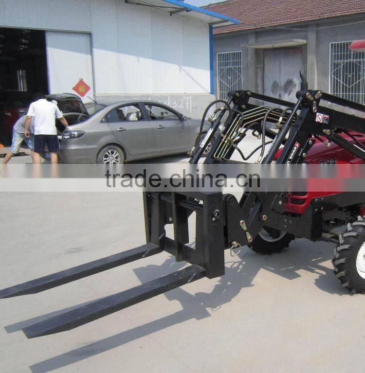 china 4x4wd farm tractor with loader and forks