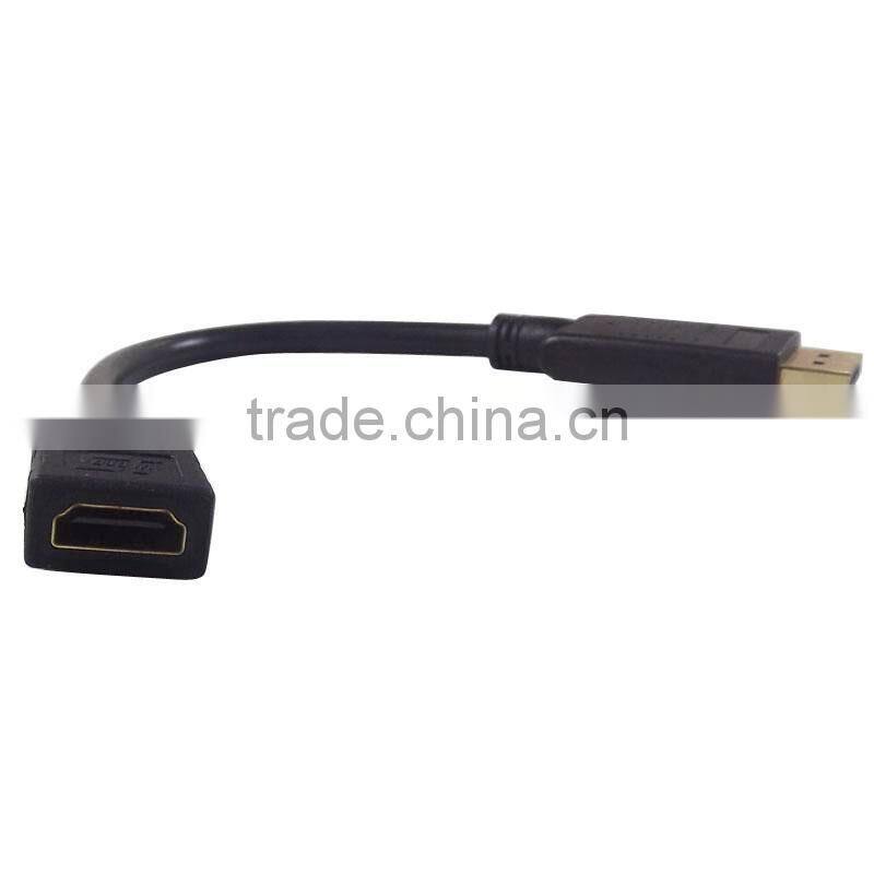 Displayport to HDMI Cable Adapter 15CM w/IC (DP Male to HDMI Female)