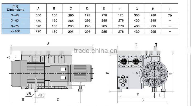 1# X-63 single stage structure standard vacuum air suction pump