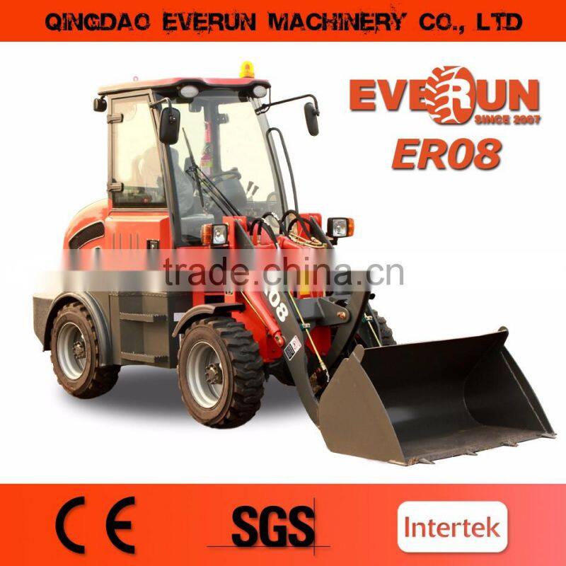 Everun Er08 Small Compact Wheel Loader with sandard Bucket