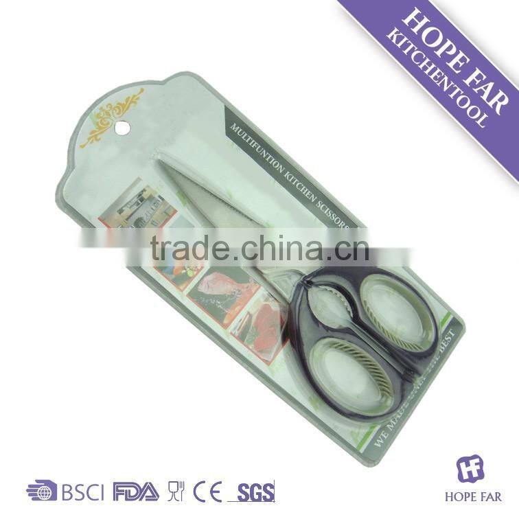 K864/DB Novel designed round shape handle kitchen multifunctional scissors