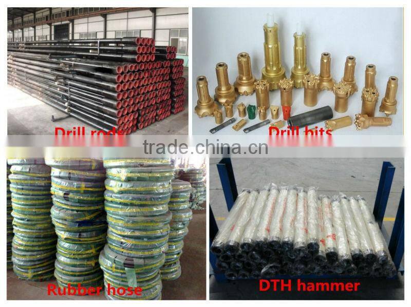 Portable electric borehole drilling rig for quarry