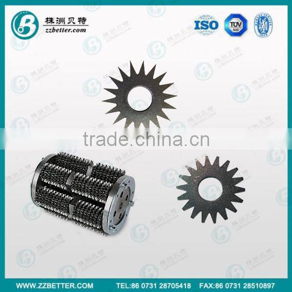 15 Blunt Teeth Steel Scarifier Cutters for general cleaning of concrete