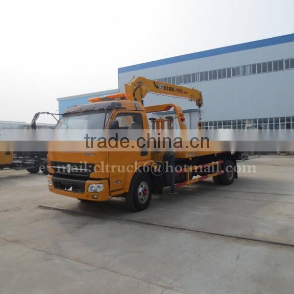 DONGFENG CABSTAR 4*2 Flatbed Wrecker with crane 4 ton