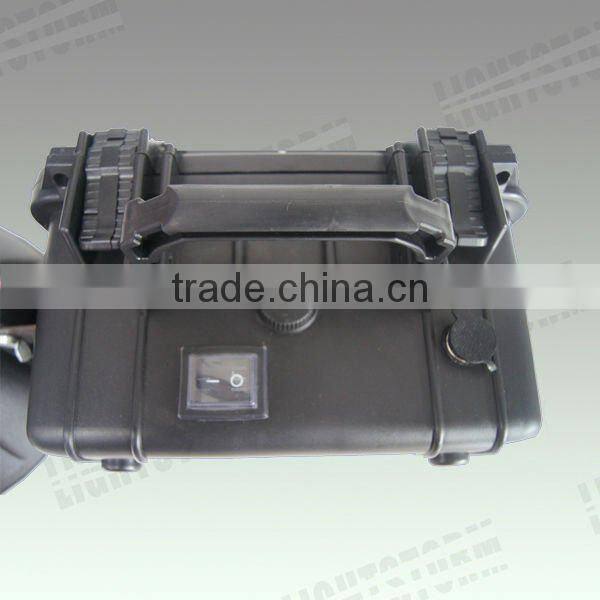 Guangzhou factory rechargeable 12V7AH rechargeable halogen spotlight with locking switch cover