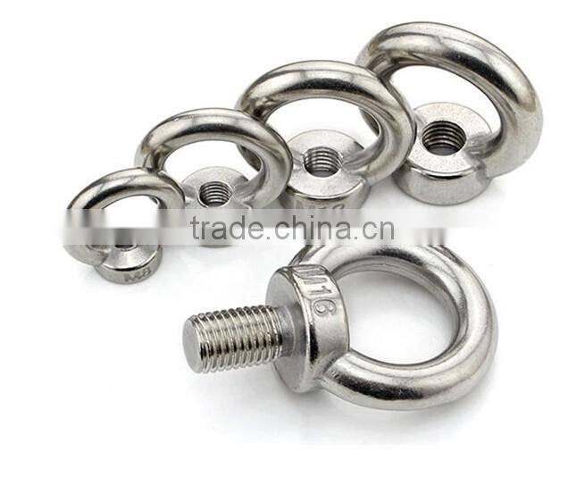 Factory manufacturer SS304 AISI316 din580 din582 lifting eye bolt and nut