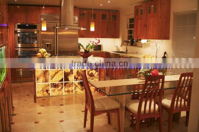 CUSTOM DESIGN AND SIZE BACKLIT ONYX KITCHEN COUNTERTOPS