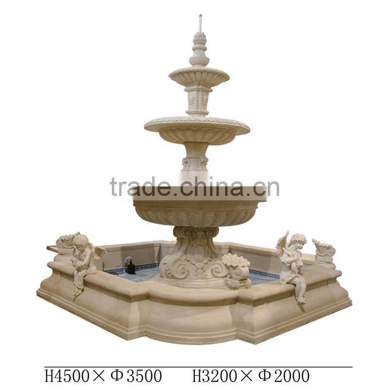 Outdoor Big Stone Fountain, Italy Design Sandstone Fountain