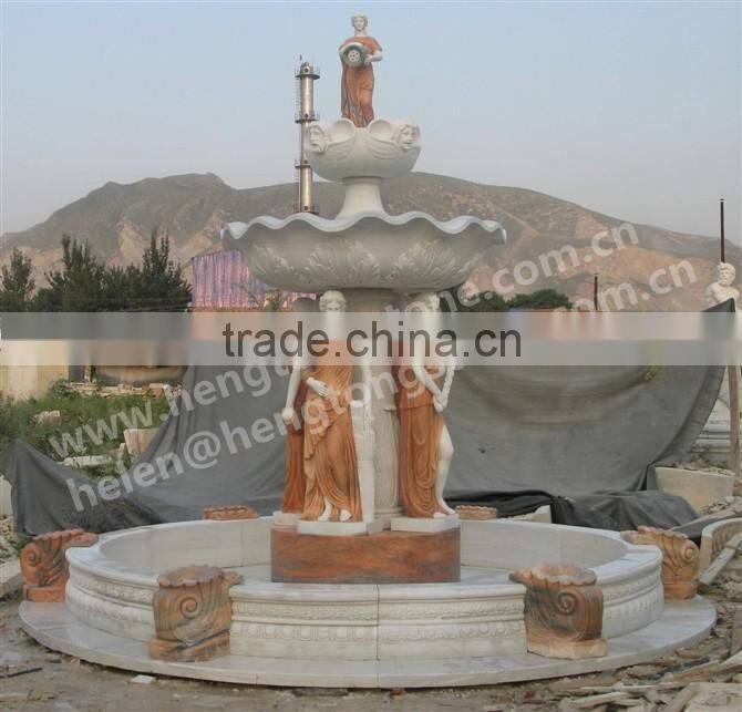 Beautiful hot sale garden large stone fountain with circle pool