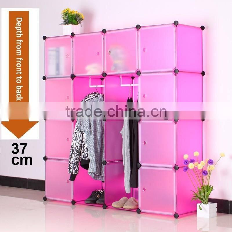 DIY Plastic Bookshelf Closet Wardrobe Cabinet Bathroom Shelf Shoe Rack