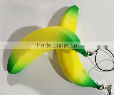 PU banana fruit model phone bag pendant squishy factory
