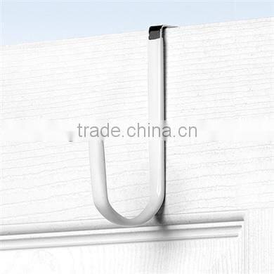 Home Use Coateded White Stainless Over The Door Single Hook