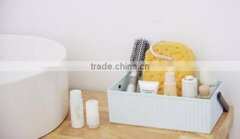 cy268 Decorative Plastic Home Office Storage Boxes Desktop Basket Organizer Handle Bathroom Kitchen Home Office Tidy Box