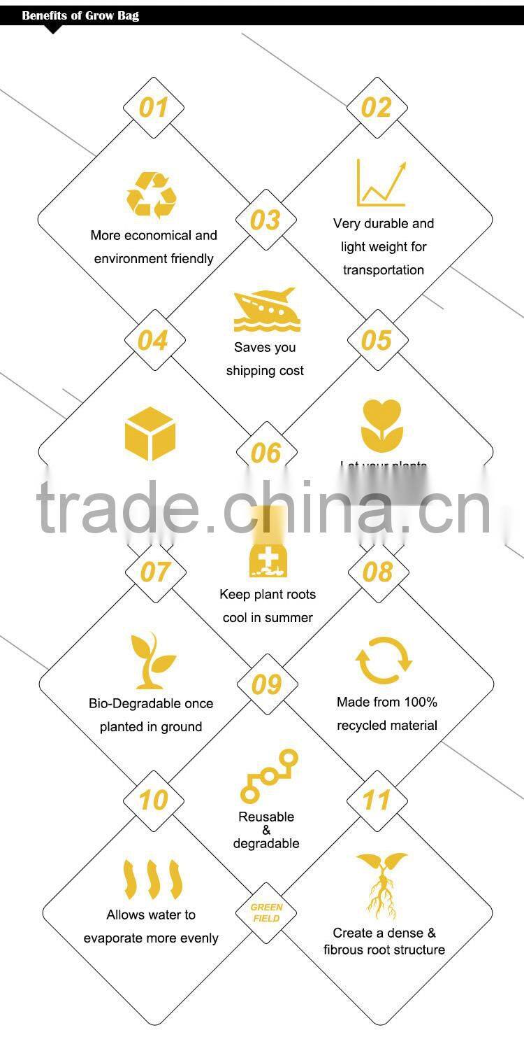 promotion felt grow bags Hanging felt diy planter for decoration