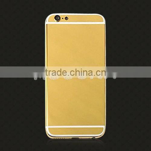 Good quality mirror finish plated gold housing,24K gold plated housing, gold plated back housing for Iphone6
