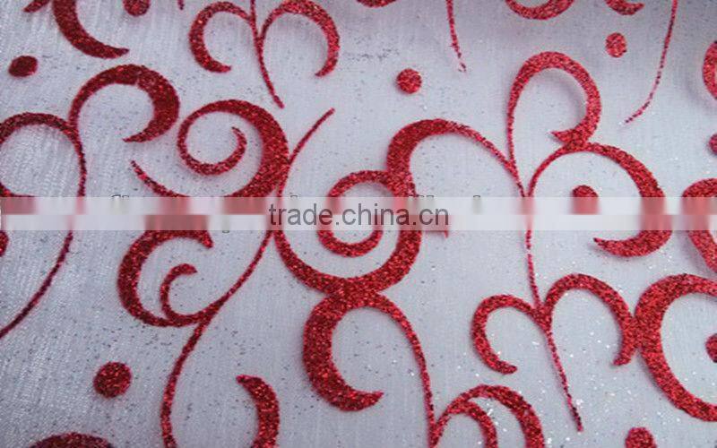 soft golden glitter organza roll fabric for wedding decoration and flower package