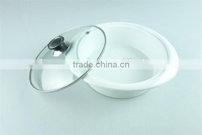 Stock ceramic soup tureen with glass lid/cover with cheap price