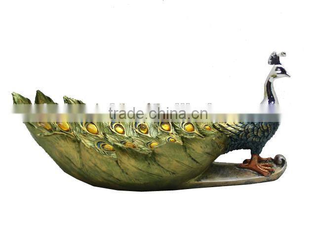 2014 new dising elector resin peacock table decoration